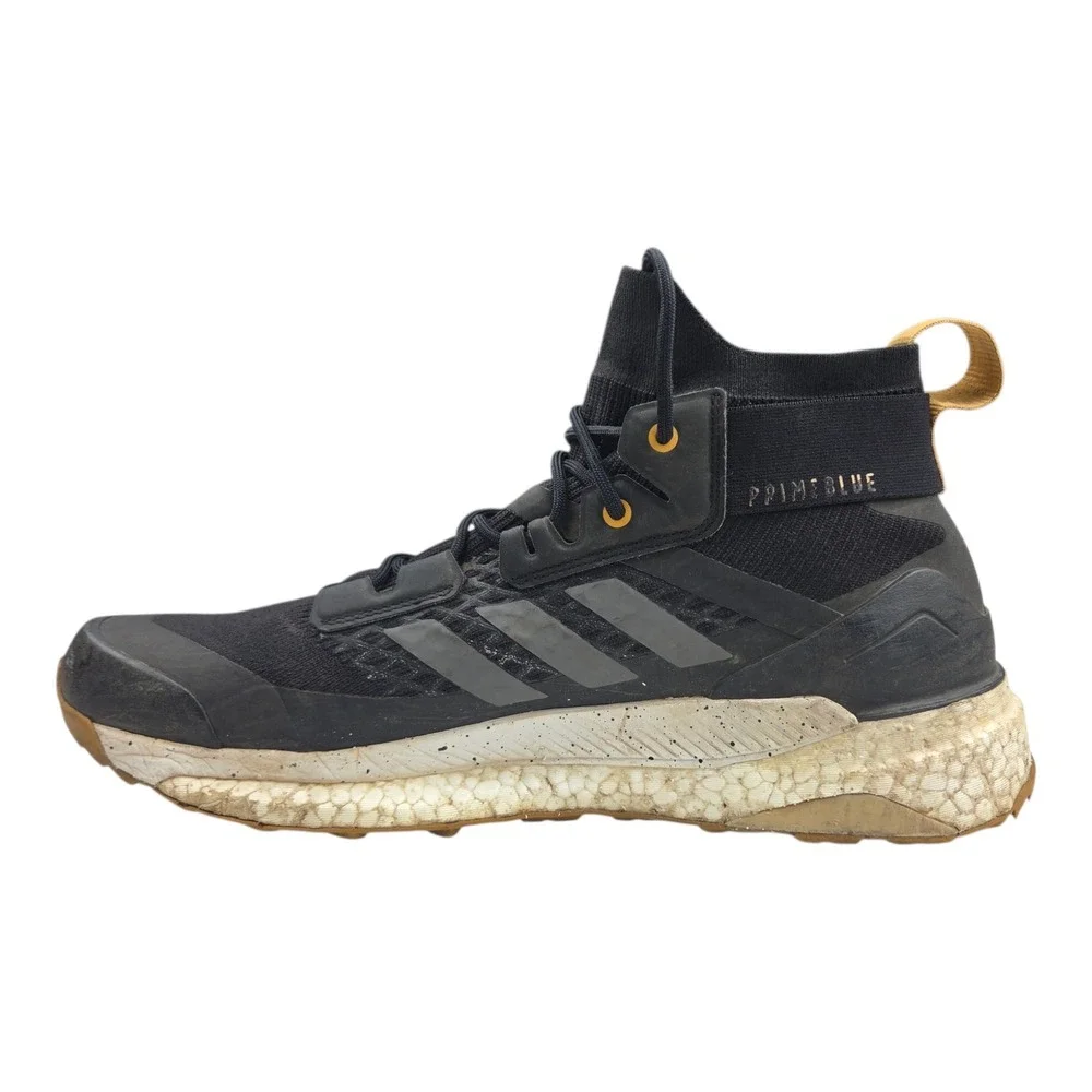 Adidas Terrex Free Hiker Men's 10 Black Gold Primeknit Boost Hiking Boots